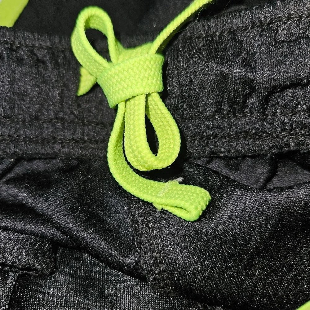 Old Navy Dry Fit Youth 14/16 Black Neon Accent Athletic Shorts‎ Youth Male